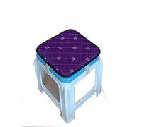 Lino Cuscino Sedile Quadrato,addensare Traspirante Antiscivolo Cuscino Sedia Da Pranzo Cuscinetti Quattro Stagioni Per Sgabello Quadrato-Viola 45x45cm(18x18inch)