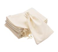 Lino Iuta Borse con Coulisse per Fai da Te Artigianato Beige 15 x 20cm 12pz