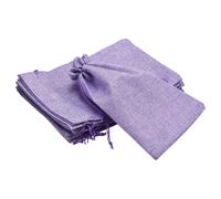Lino Iuta Borse con Coulisse per Fai da Te Artigianato Viola 20 x 30cm 10pz