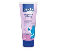 Linola Latte nutriente ricco per neonati e bambini, 1 x 200 ml, per viso e corpo, ricco latte per la pelle molto secca del bambino e dei bambini