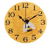 linomo, Orologio da Parete a Forma di Ape, Silenzioso, Rotondo, Silenzioso, Silenzioso, per Cucina, Soggiorno, Camera da Letto, Bagno, Ufficio