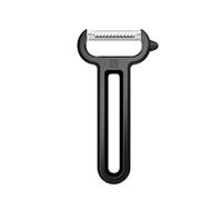 Linoroso Pelapatate Professionale Striata di Tipo Y con Punta per Pela Patate e Verdura Frutta, Affilato e Liscio, Impugnatura Confortevole - Nero Classico