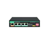 LINOVISION Solar PoE Switch con controller di Ricarica Solare integrato, Gestione della Batteria e Ricarica DC Esterna, Alimentazione UPS Non-Stop per fino a 5 telecamere PoE e dispositivi PoE 24V