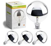linovum 4 pezzi LED E27 specchio lampada XXL G125 con 7 W bianco caldo 2700 K - Globe testa specchio lampadina per luce antiriflesso