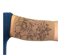 Linphelle Copri Picc in Microfibra - Fascia Copri Picc Braccio in Tessuto Traspirante e di Design, Manicotto Braccio Ideale per PICC, Glucometro, Tatuaggio o Ferite, Fiore Color Sabbia, Taglia 0