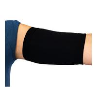 Linphelle Copri Picc in Microfibra - Fascia Copri Picc Braccio in Tessuto Traspirante e di Design, Manicotto Braccio Ideale per PICC, Glucometro, Tatuaggio o Ferite, Nero, Taglia 1