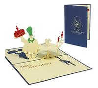 LINPOPUP Biglietto pop-up 3D per compleanno, biglietto di auguri di compleanno, con busta, per amici, marito, moglie, colleghi, cuoco N11