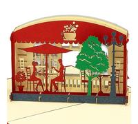 LINPOPUP® Biglietto pop-up - Buono ristorante - Carta coupon 3D per mangiare, carta regalo Invito cibo, visita al ristorante, N349