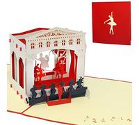 LINPOPUP®, LIN17390, carte POP UP musicali, palcoscenico teatrale, voucher teatro, invito, biglietto di compleanno, biglietto 3D Ballet Theater, N262