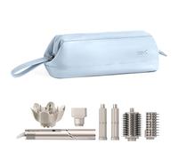 Linpr Borsa da Viaggio per Dyson Airwrap/Shark Flexstyle e Accessori,Bianco | Custodia Impermeabile in Pelle PU, Portatile Pochette per Asciugacapelli, Battini per capelli, Borsa Organizer