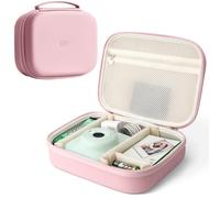 Linpr Custodia rigida compatibile con fotocamera istantanea Fujifilm Instax Mini 12/11/90/SQ1/SQ40/EVO, contiene pellicola Fuji e accessori con 3 divisori, ideale per casa e viaggi (rosa)