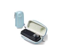 Linpr Piccola Borsa da Viaggio per Insta360 X5/X4, Custodia per Fotocamera Compatta Impermeabile e Antiurto, Custodia Rigida Portatile, Borsa per Fotocamera Sportiva con Moschettone (Blu)