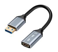 LinQ, Adattatore da DisplayPort maschio a HDMI femmina 4K 60Hz con mini cavo
