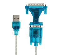 LinQ, Adattatore da USB 2.0 verso DB25 e DB9, Azzurro