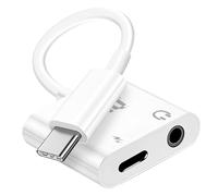 LinQ Adattatore di ricarica USB-C Power Delivery e audio jack 3,5mm, Bianco