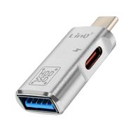 LinQ Adattatore OTG USB e USB C a USB C Compatto, Argento