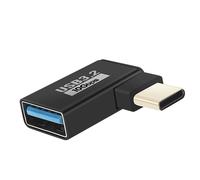 LinQ Adattatore OTG USB femmina a USB-C maschio 10 Gbps ricarica, Nero