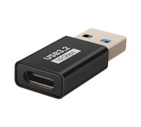 LinQ Adattatore USB-C a USB-A Maschio Carica e Trasferimento 10Gbps Compatto, Nero
