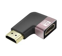 LinQ, Adattatore Video 8K UHD HDMI Femmina verso HDMI Maschio Curvo a Destra