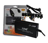ALIMENTATORE UNIVERSALE NOTEBOOK 150 WATT CASA/AUTO+PORTA USB DA 12V A 24V LINQ