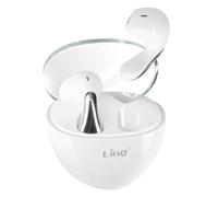 LinQ, Auricolari Bluetooth in-ear con design a goccia e custodia, Bianco