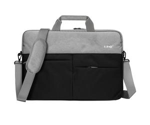 LinQ, Borsa per laptop da 13,3 a 14 pollici impermeabile con tracolla, Nero