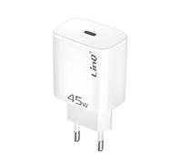 LinQ, Caricabatterie da muro USB-C 45W Power Delivery 3.0 carica rapida, Bianco