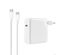 LinQ, Caricabatterie per MacBook potenza 61W con cavo USB-C 2 metri, Bianco