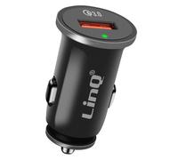 LinQ, Caricatore da accendisigari auto Supportrapida 3A Quick Charge 3.0, Nero