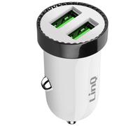 LinQ, Caricatore per auto USB doppio 2.4A 12W veloce e sicuro, Bianco