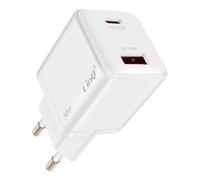 LinQ, Caricatore USB-C Power Delivery 30W + USB 18W Quick Charge 3.0, Bianco