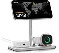 LINQ caricatore wireless 3 in 1, per smartphone, auricolari, smartwatch