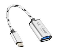 LinQ, Cavo adattatore da USB-C verso USB OTG 15 cm, Argento