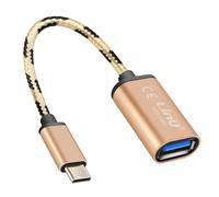 LinQ, Cavo adattatore da USB-C verso USB OTG 15 cm, Dorato
