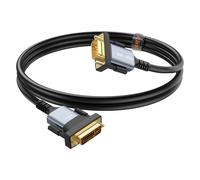 LinQ, Cavo Adattatore Video DVI a VGA 1.8m Risoluzione Full HD 1080p, Nero