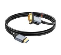 LinQ, Cavo Adattatore Video HDMI a VGA 1.8m Risoluzione Full HD 1080p, Nero