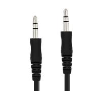 LinQ, Cavo audio aux Jack 3,5 mm maschio a maschio 3 m Robusto flessibile, Nero