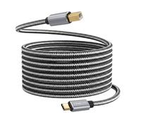 LinQ, Cavo USB-C a USB-B 2.0 480Mbps per Stampante in Nylon Intrecciato 3m