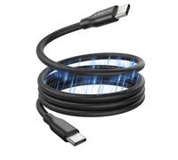 LinQ, Cavo USB-C a USB-C 80W 1.2m Magnetico Autoavvolgente, Nero