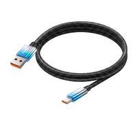 LinQ, Cavo USB-C a USB di Ricarica Rapida 48W con Schermo LED 1.2m, Blu