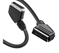 LinQ, Cavo video da Scart a Scart lunghezza 3 metri robusto, Nero