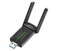 LinQ, Chiavetta USB WiFi Scheda di Rete 1300Mbps Doppia Banda, Nero