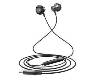 LinQ Cuffie con Cavo Lightning Semi-intra-auricolari, Nero