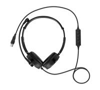 LinQ, Cuffie USB con microfono per computer, Nero