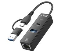 LinQ, Hub USB USB-C 3-in-1 con USB 2.0 / USB-C Power Delivery / Ethernet RJ45