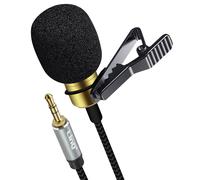 LinQ, Microfono lavalier Jack 3,5 mm suono omnidirezionale morsetto cavo 2 metri