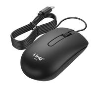 LinQ, Mouse Cablato USB-C per PC e MacBook Sensore Ottico 1200 DPI Cavo 1.5m
