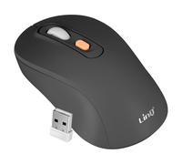 LinQ, Mouse senza fili Bluetooth o Wi-Fi 2,4 Ghz precisione e comfort, Nero