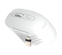 LinQ, Mouse senza fili Wi-Fi e Bluetooth 2.4G con dongle USB-C e USB, Bianco