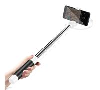 LinQ Selfie stick USB-C con specchietto integrato e tasto otturatore, Bianco